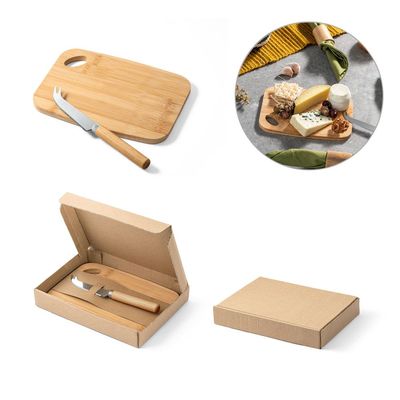 Set de Quesos Bambú y Cuchillo
