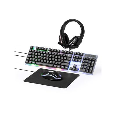 Set Gamer con Teclado y Ratón retroiluminados