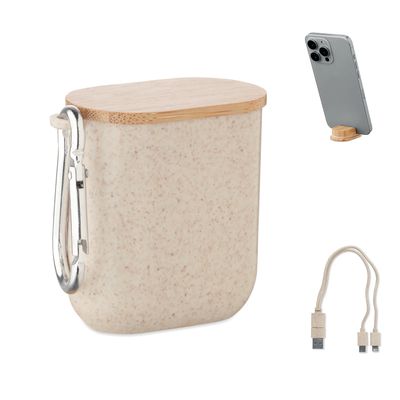Set de cables en estuche con tapa de soporte
