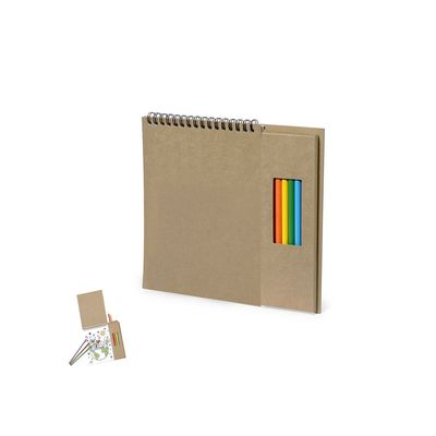 Set de lápices y bloc reciclado