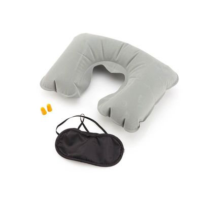 Set de descanso con almohada, antifaz y tapones