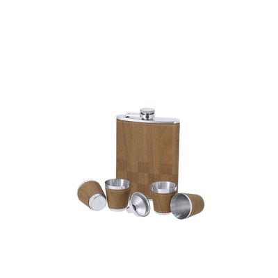 Set con Petaca Vasitos y Tablero Ajedrez