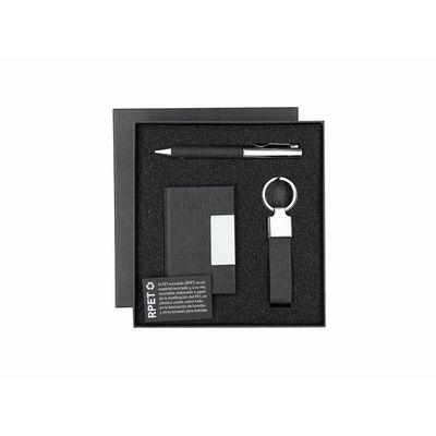 Set elegante en RPET negro bitono Neg