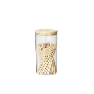 Set de palillos de bambú con tarro