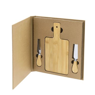 Set Utensilios Queso en Bambú