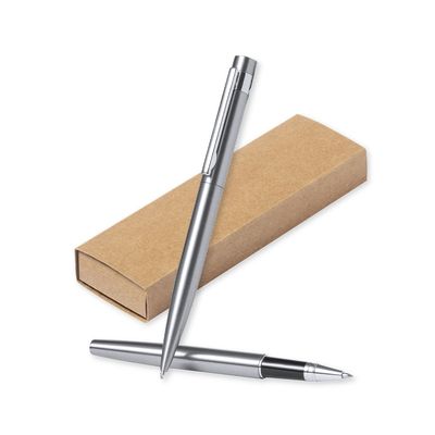 Set Bolígrafo y Roller Acero Ecológico