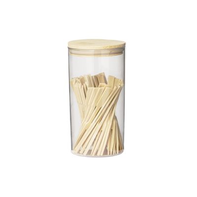 Set de palillos de bambú con tarro
