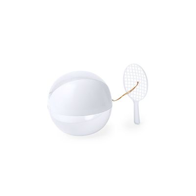 Set de raqueta y balón con válvula y elástico