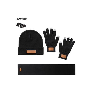 Set de gorro bufanda y guantes táctiles
