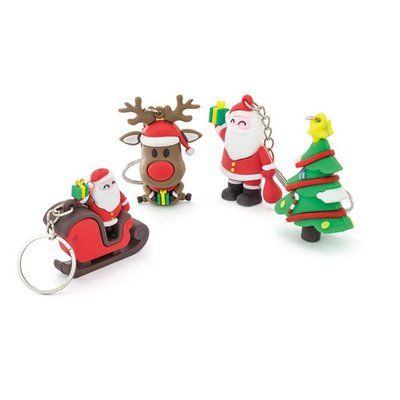 Set de 10 llaveros navideños