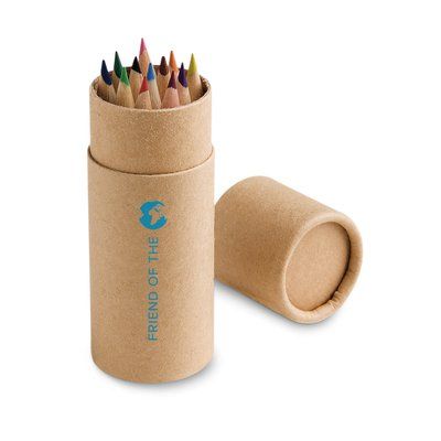 Set de 12 Lápices Colores en Tubo
