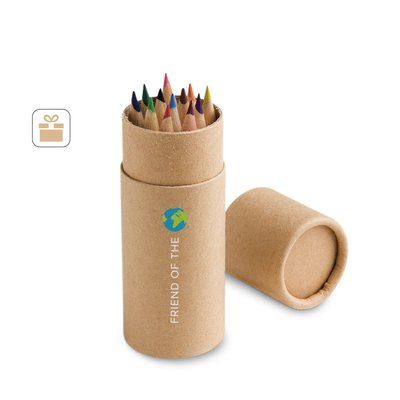 Set de 12 Lápices Colores en Tubo