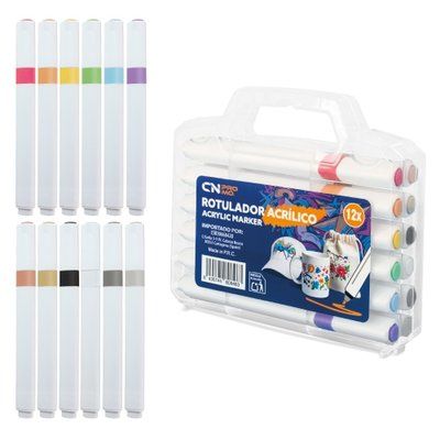 Set de 12 rotuladores acrílicos