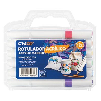 Set de 12 rotuladores acrílicos