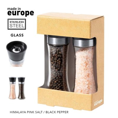 Set 2 Molinillos Sal Rosa y Pimienta Negra UE