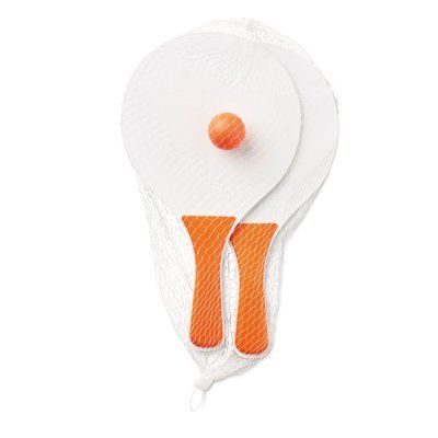 Set 2 Palas MDF con Bola Naranja