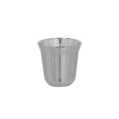 Set 2 vasos 80ml acero reciclado y doble pared Plat