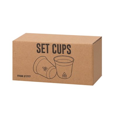 Set 2 vasos 80ml acero reciclado y doble pared