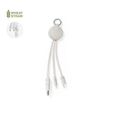 Set 3 Cables Carga en Caña de Trigo con Anilla