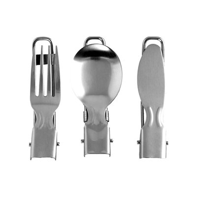 Set 3 Cubiertos Plegables de Acero INOX