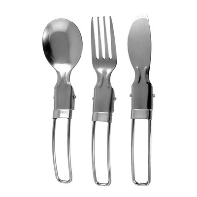 Set 3 Cubiertos Plegables de Acero INOX