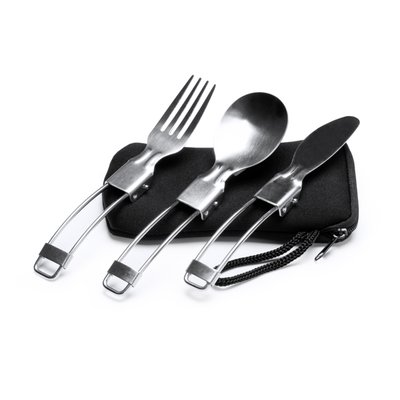 Set de 3 cubiertos plegables de acero