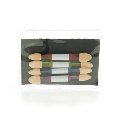 Set 4 Brochas Maquillaje Doble Cabeza