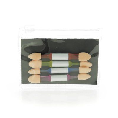 Set 4 Brochas Maquillaje Doble Cabeza