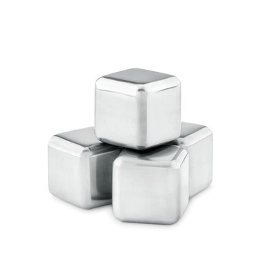 Set 4 cubitos de hielo reutilizables con funda