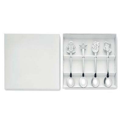 Set 4 Cucharas Té Navideñas