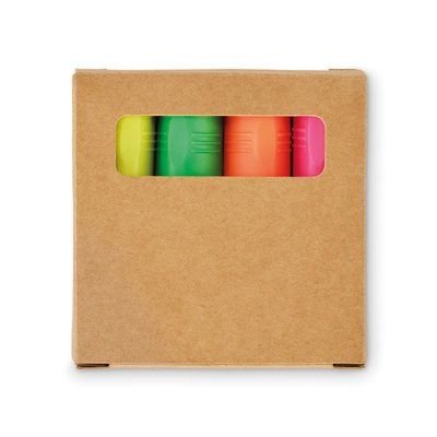 Set de 4 rotuladores fluorescentes