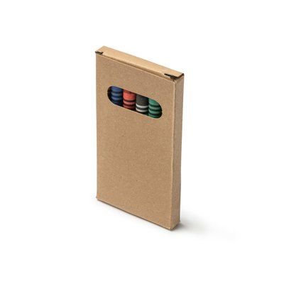 Set de 6 ceras en caja de cartón