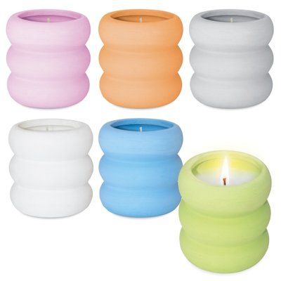 Set de 6 velas aromáticas eco de vainilla