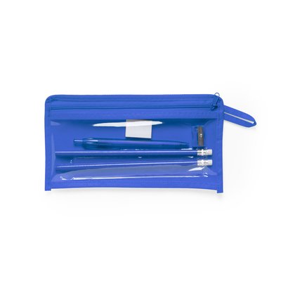 Set de 7 piezas en estuche con cuerpo en non-woven Azul