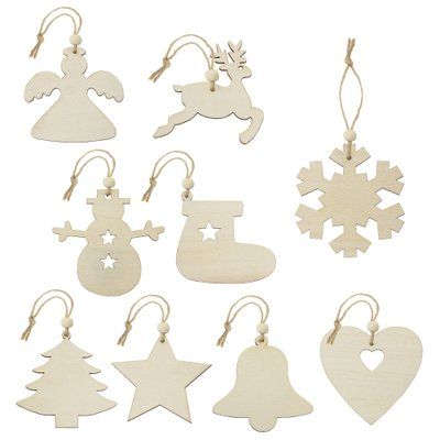Set de adornos de madera