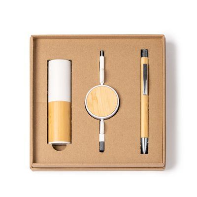 Set de batería, cargador y bolígrafo Blanco