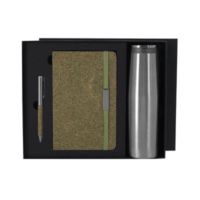Set bloc de notas, bidón térmico y bolígrafo Ver