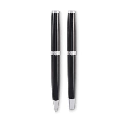 Set de bolígrafo y roller de acero inoxidable