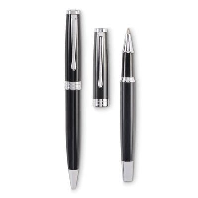 Set de bolígrafo y roller de acero inoxidable