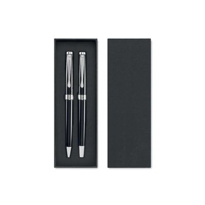 Set de bolígrafo y roller de acero inoxidable