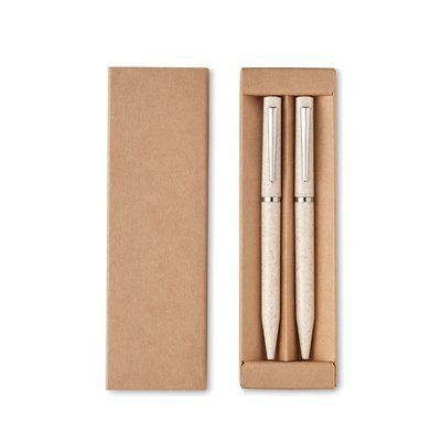 Set de bolígrafos de paja de trigo