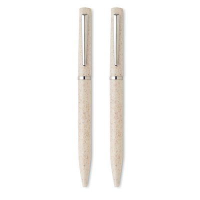 Set de bolígrafos de paja de trigo