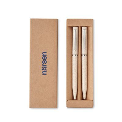Set de bolígrafos de paja de trigo