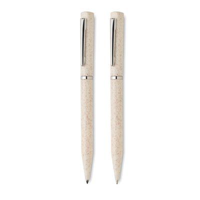 Set de bolígrafos de paja de trigo