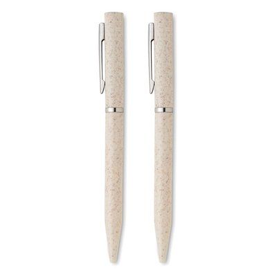 Set de bolígrafos de paja de trigo