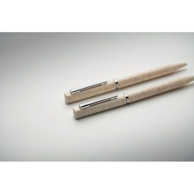 Set de bolígrafos de paja de trigo