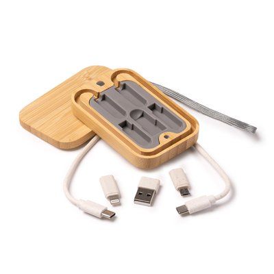 Set de cables cargadores de fibra de trigo