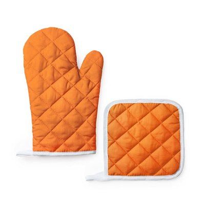 Set de cocina con agarrador y manopla Naranja Talla Única Adulto