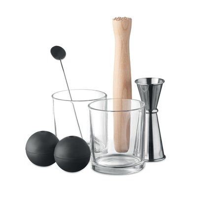 Set de Cóctel Completo 7 Piezas Plata Mate
