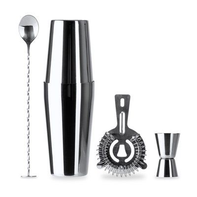 Set de cóctel con vaso medidor y coctelera